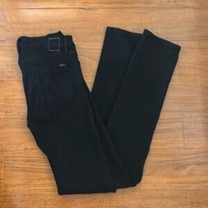 GOLDSIGN Morgan High Rise Straight Leg Stretch Jeans Black Size 28